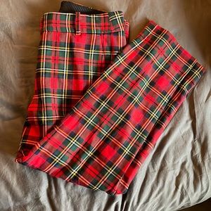 Size 10 , plaid drsss pant , straight leg
